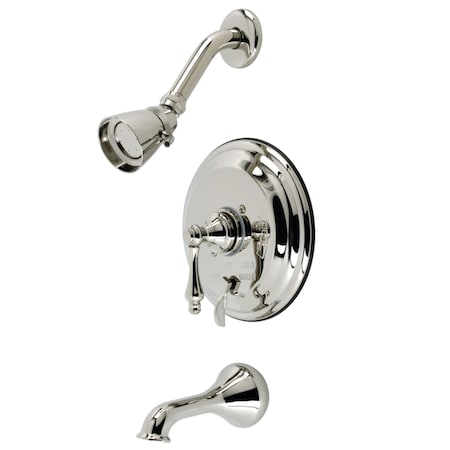 Kingston Brass KB36360AL Tub and Shower Faucet, Polished Nickel KB36360AL